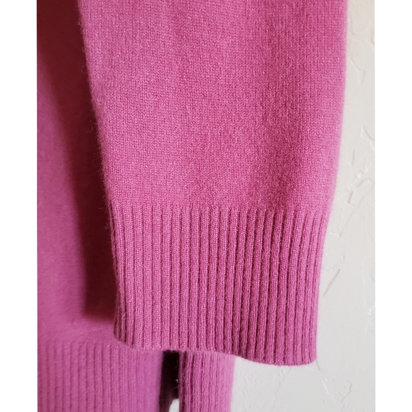 Lord & Taylor Sweater Cowlneck Womens XL 2 Ply Cashmere 100% Pink Lagenlook - Picture 5 of 7